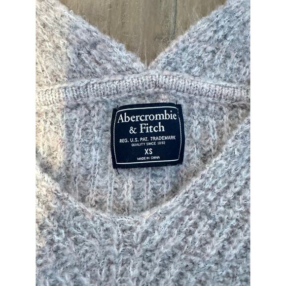 Abercrombie Womens v-neck pullover sweater normcore beige mom basic SIZE XS - Picture 5 of 8